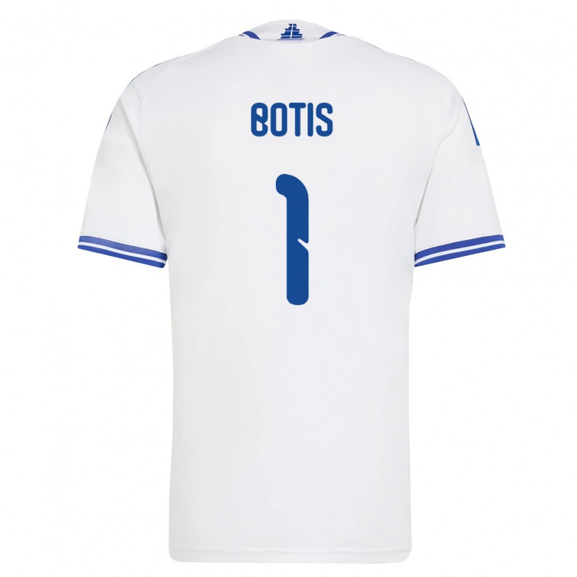 Danxen Niño Camiseta Grecia Nikolaos Botis #1 Blanco Azul 1ª Equipación 26-28 La Camisa