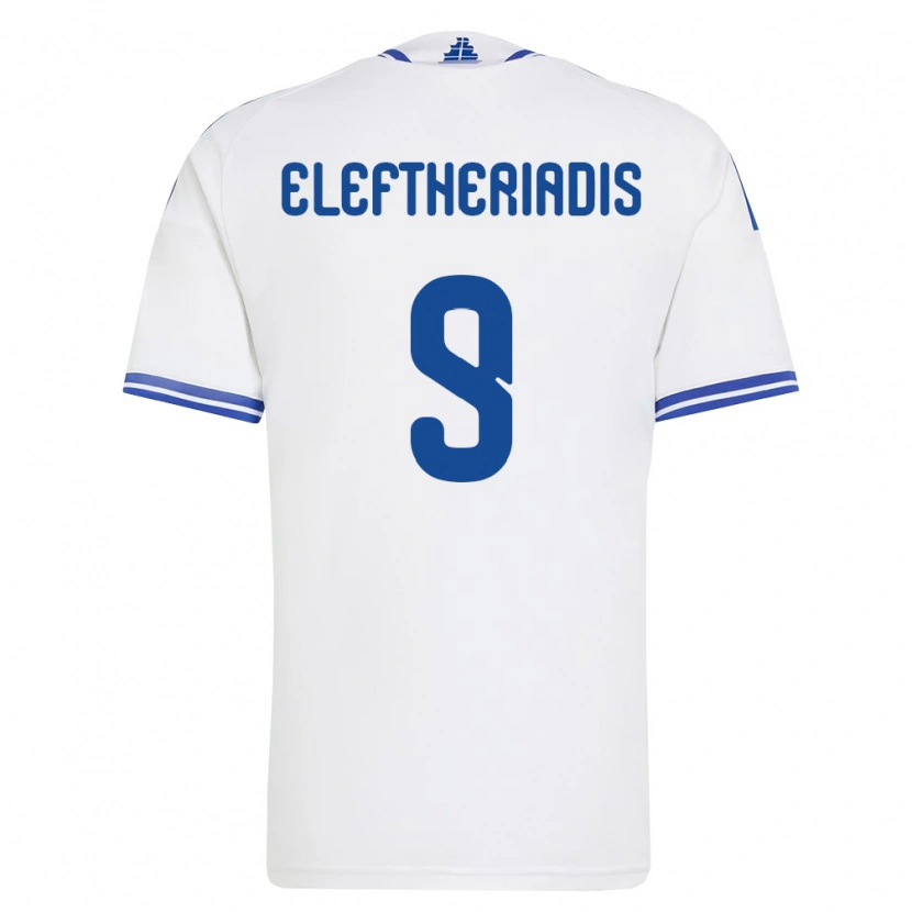 Danxen Niño Camiseta Grecia Vasilios Eleftheriadis #9 Blanco Azul 1ª Equipación 26-28 La Camisa