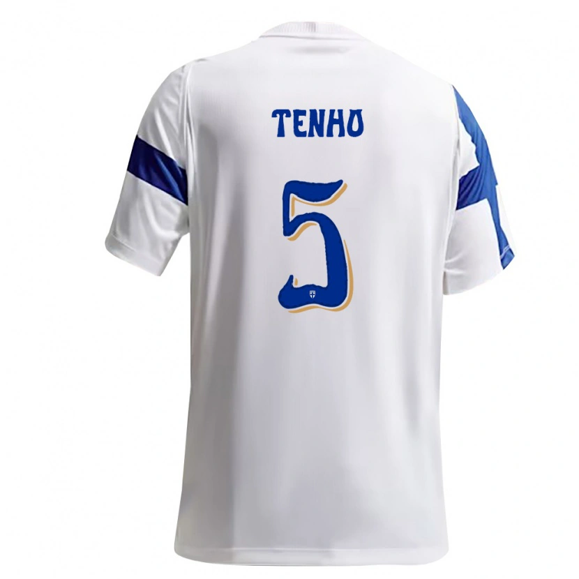 Danxen Niño Camiseta Finlandia Miro Tenho #5 Blanco Azul 1ª Equipación 26-28 La Camisa