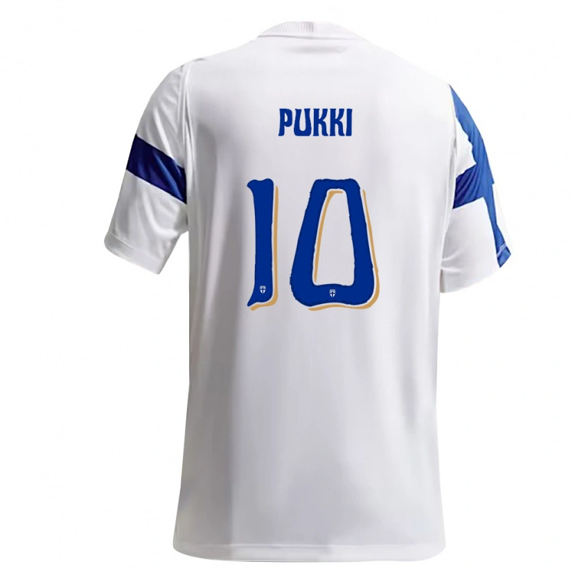 Danxen Niño Camiseta Finlandia Teemu Pukki #10 Blanco Azul 1ª Equipación 26-28 La Camisa