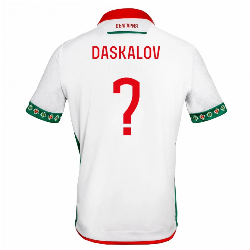 Danxen Niño Camiseta Bulgaria Rumen Daskalov #0 Blanco Verde Rojo 1ª Equipación 26-28 La Camisa
