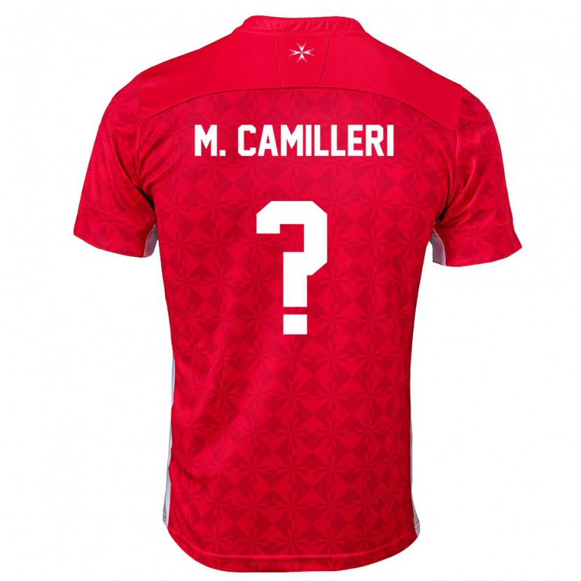 Danxen Niño Camiseta Malta Miguel Camilleri #0 Rojo Blanco 1ª Equipación 26-28 La Camisa