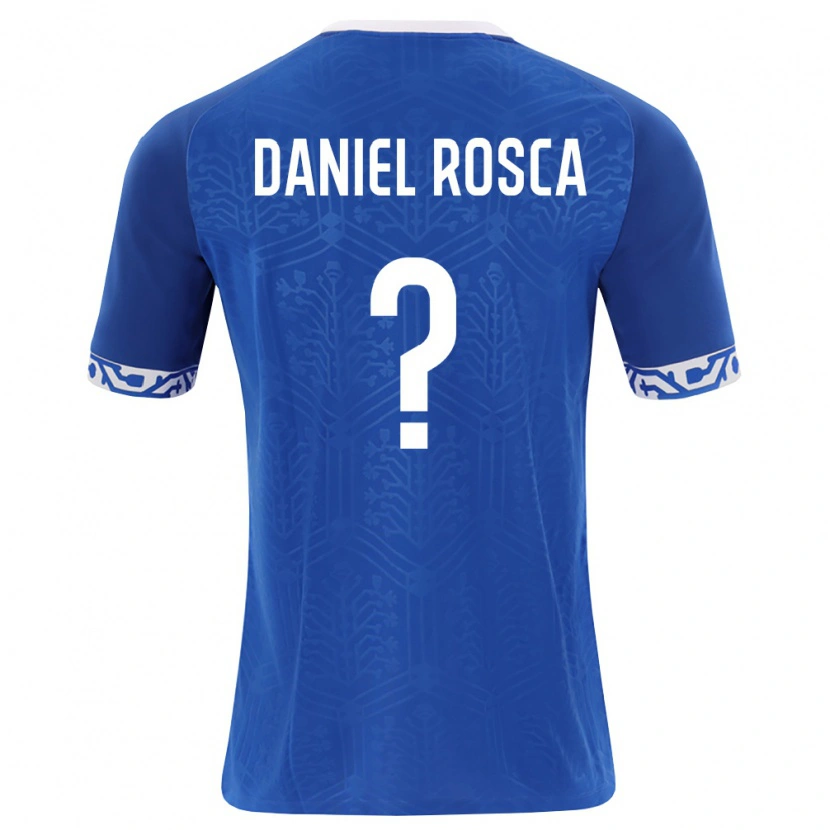 Danxen Niño Camiseta Moldavia Daniel Rosca #0 Azul Real Blanco 1ª Equipación 26-28 La Camisa