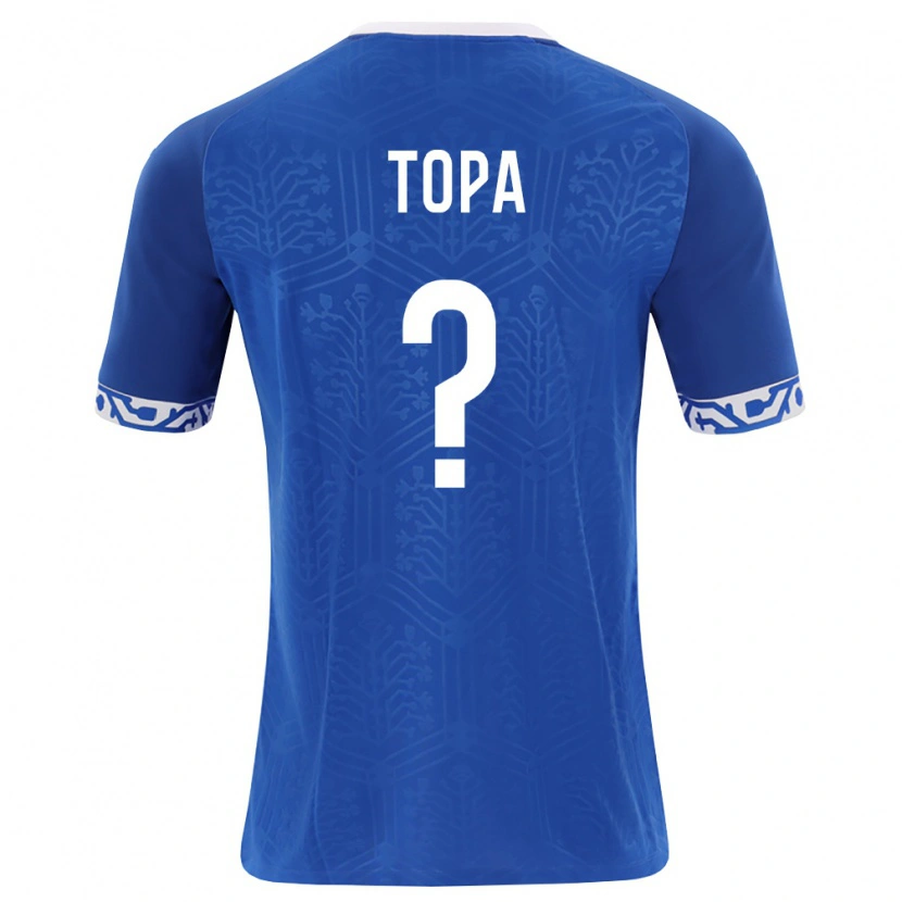 Danxen Niño Camiseta Moldavia Matei Topa #0 Azul Real Blanco 1ª Equipación 26-28 La Camisa