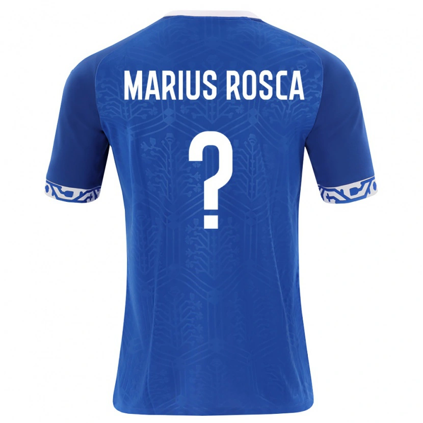 Danxen Niño Camiseta Moldavia Marius Rosca #0 Azul Real Blanco 1ª Equipación 26-28 La Camisa