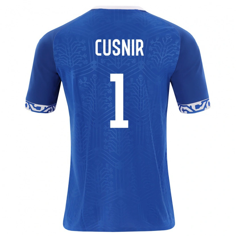 Danxen Niño Camiseta Moldavia Eduard Cusnir #1 Azul Real Blanco 1ª Equipación 26-28 La Camisa