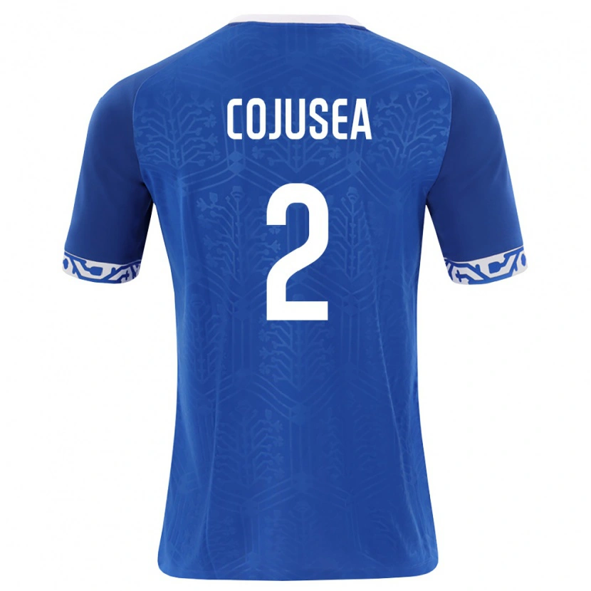 Danxen Niño Camiseta Moldavia Mihail Cojusea #2 Azul Real Blanco 1ª Equipación 26-28 La Camisa