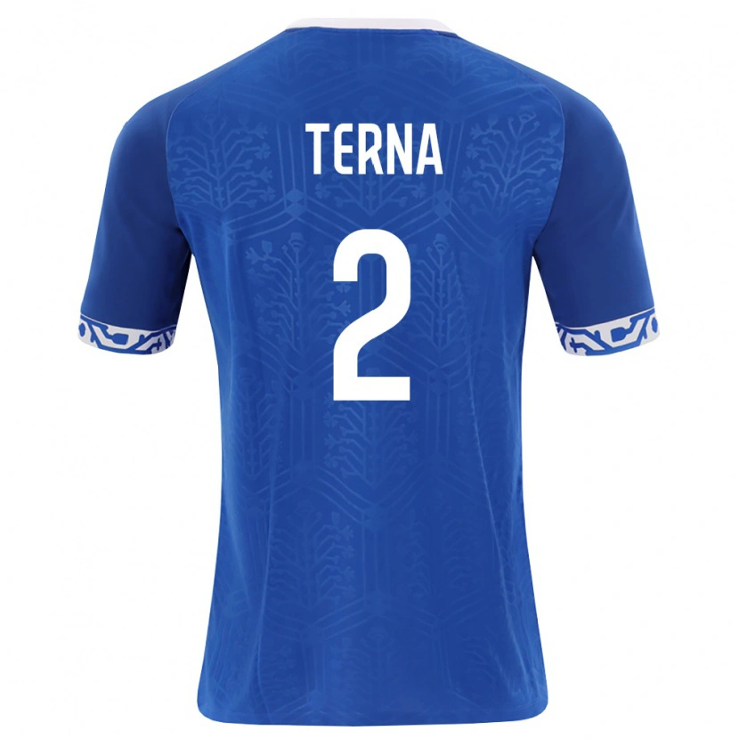 Danxen Niño Camiseta Moldavia Gheorghe Terna #2 Azul Real Blanco 1ª Equipación 26-28 La Camisa