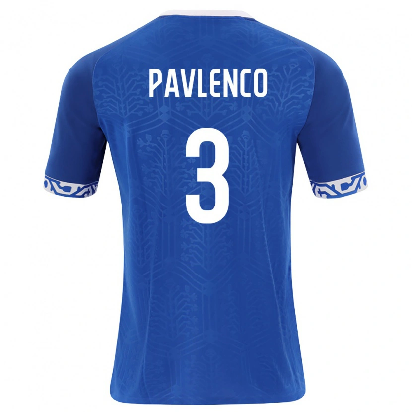 Danxen Niño Camiseta Moldavia Nichita Pavlenco #3 Azul Real Blanco 1ª Equipación 26-28 La Camisa