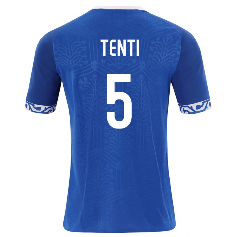 Danxen Niño Camiseta Moldavia Vlad Tenti #5 Azul Real Blanco 1ª Equipación 26-28 La Camisa