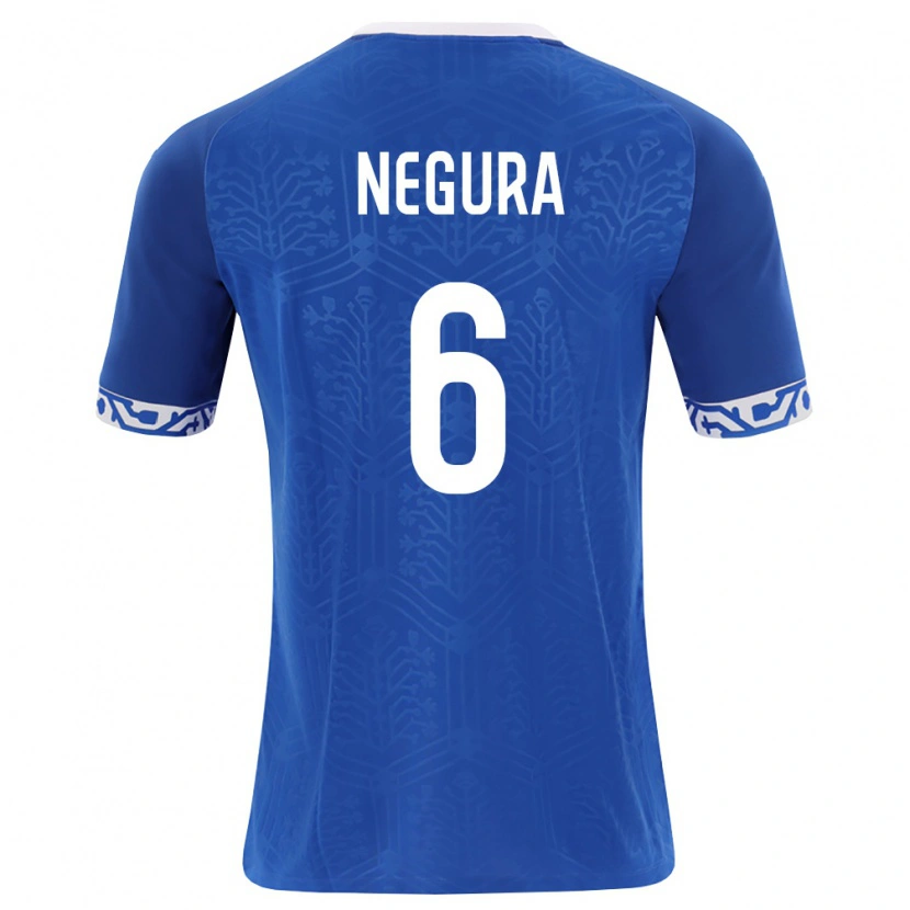 Danxen Niño Camiseta Moldavia Alexandru Negura #6 Azul Real Blanco 1ª Equipación 26-28 La Camisa