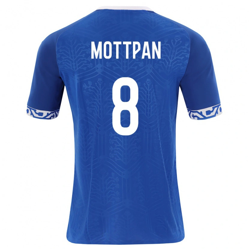 Danxen Niño Camiseta Moldavia Nikita Motpan #8 Azul Real Blanco 1ª Equipación 26-28 La Camisa