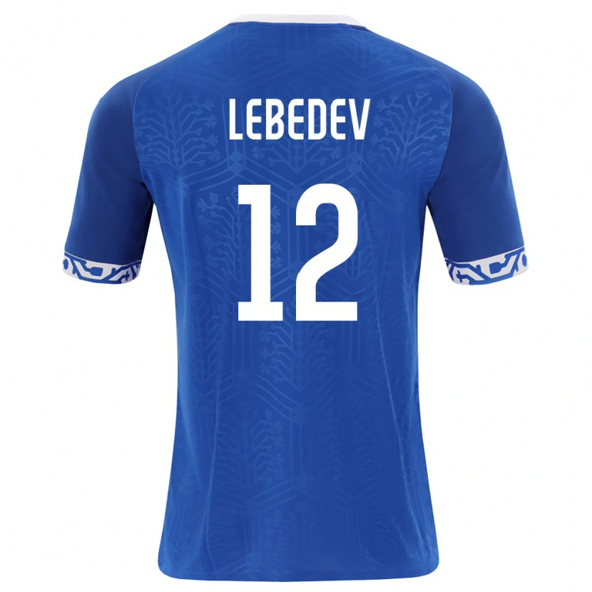 Danxen Niño Camiseta Moldavia Nichita Lebedev #12 Azul Real Blanco 1ª Equipación 26-28 La Camisa
