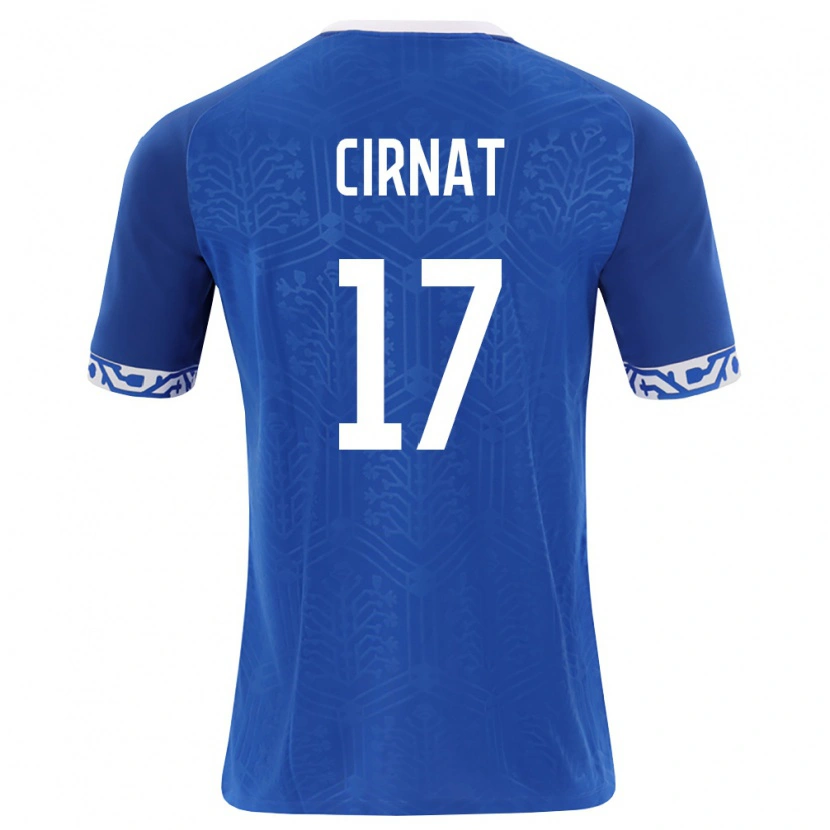 Danxen Niño Camiseta Moldavia Maxim Cirnat #17 Azul Real Blanco 1ª Equipación 26-28 La Camisa