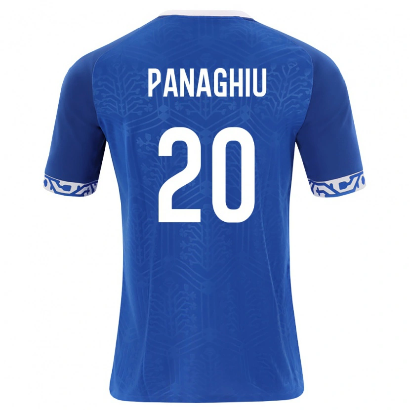 Danxen Niño Camiseta Moldavia Dorin Panaghiu #20 Azul Real Blanco 1ª Equipación 26-28 La Camisa