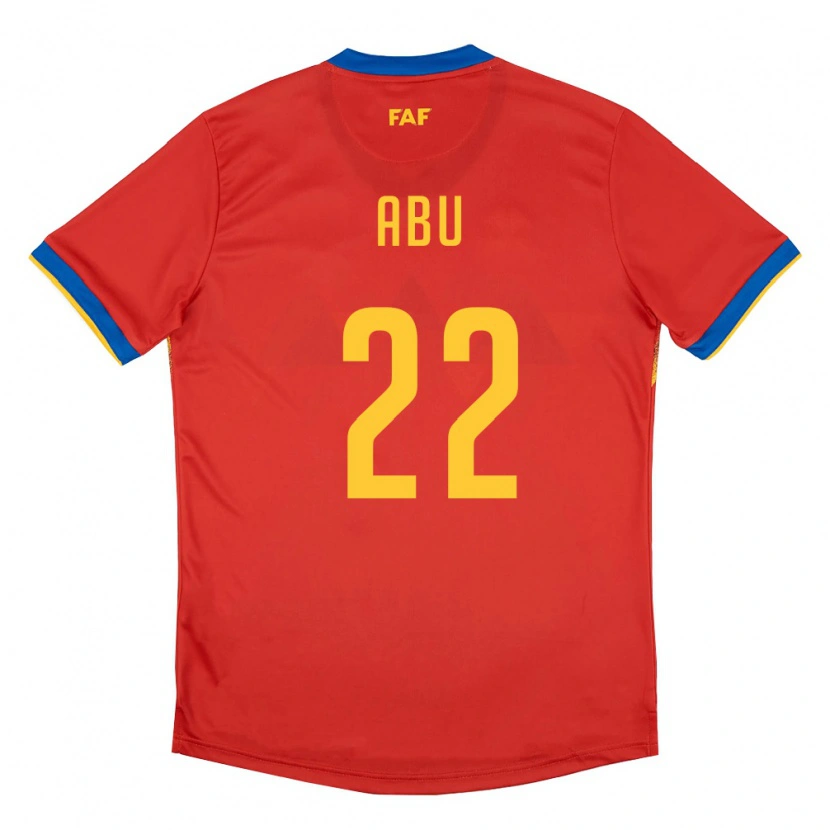 Danxen Niño Camiseta Andorra Abu #22 Rojo Azul Amarillo 1ª Equipación 26-28 La Camisa
