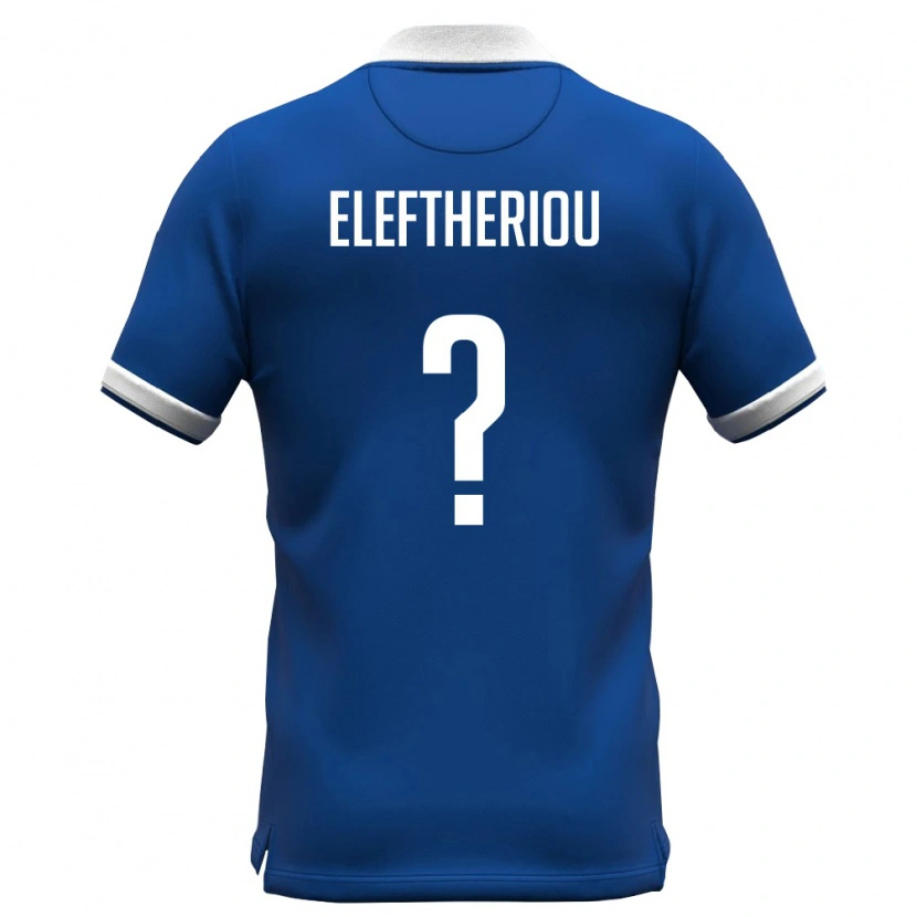 Danxen Niño Camiseta Chipre Andreas Eleftheriou #0 Azul Real Blanco 1ª Equipación 26-28 La Camisa