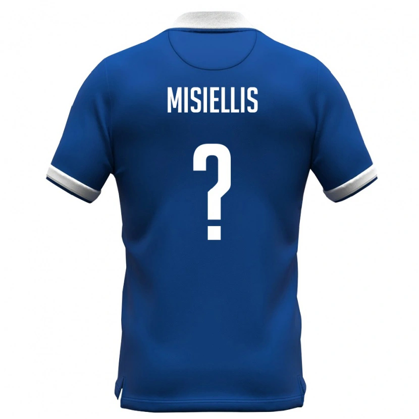 Danxen Niño Camiseta Chipre Andreas Misiellis #0 Azul Real Blanco 1ª Equipación 26-28 La Camisa