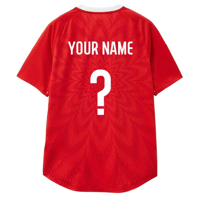Danxen Niño Camiseta Rusia Su Nombre #0 Rojo Blanco Marrón 1ª Equipación 26-28 La Camisa
