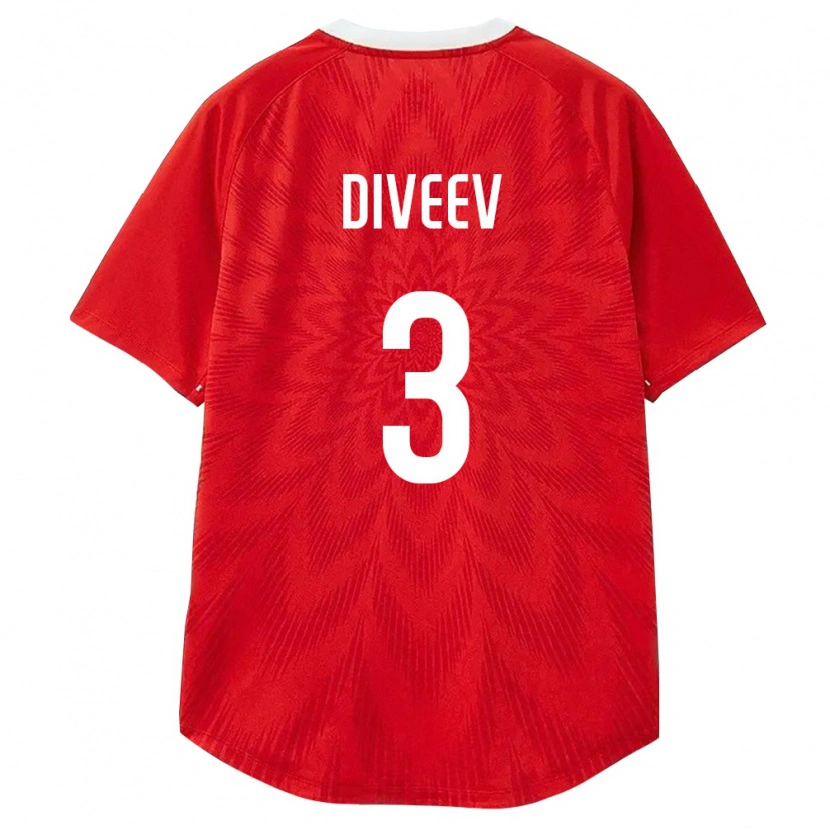 Danxen Niño Camiseta Rusia Igor Diveev #3 Rojo Blanco Marrón 1ª Equipación 26-28 La Camisa