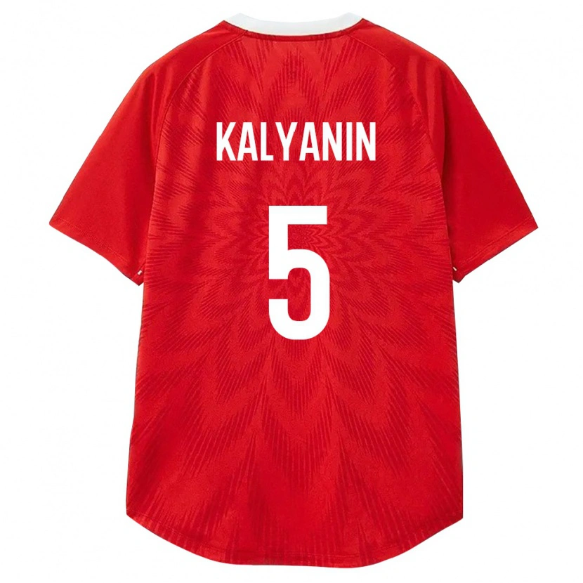 Danxen Niño Camiseta Rusia Artemiy Kalyanin #5 Rojo Blanco Marrón 1ª Equipación 26-28 La Camisa