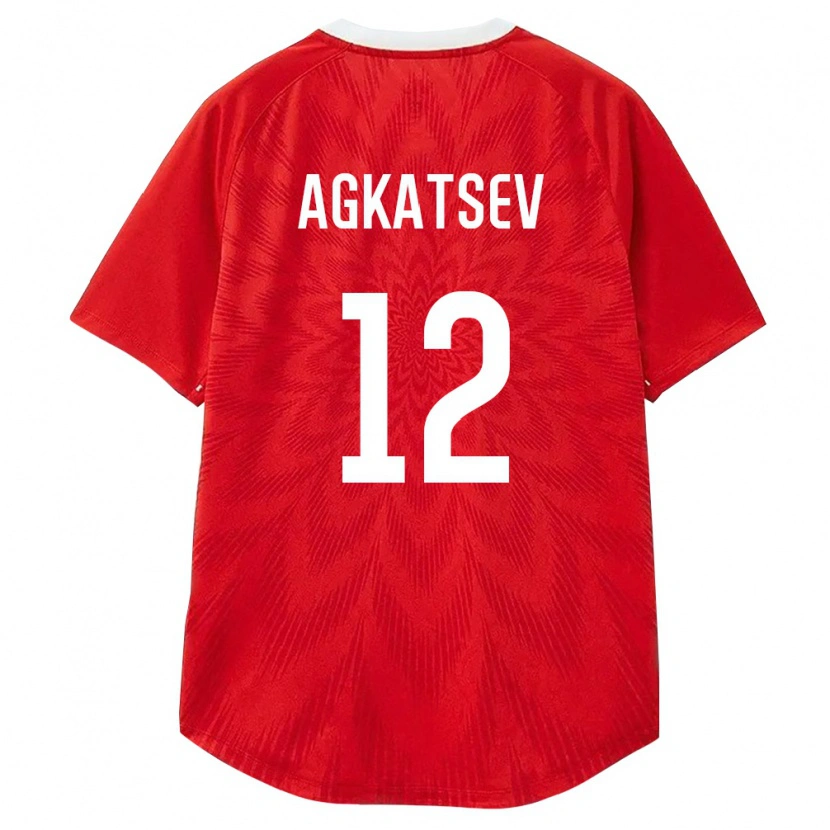 Danxen Niño Camiseta Rusia Stanislav Agkatsev #12 Rojo Blanco Marrón 1ª Equipación 26-28 La Camisa