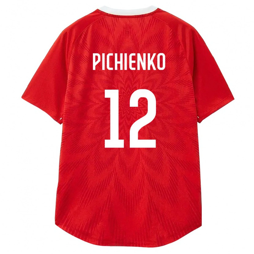 Danxen Niño Camiseta Rusia Ruslan Pichienko #12 Rojo Blanco Marrón 1ª Equipación 26-28 La Camisa