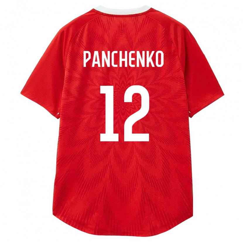 Danxen Niño Camiseta Rusia Artem Panchenko #12 Rojo Blanco Marrón 1ª Equipación 26-28 La Camisa
