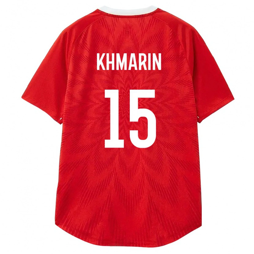 Danxen Niño Camiseta Rusia Artem Khmarin #15 Rojo Blanco Marrón 1ª Equipación 26-28 La Camisa