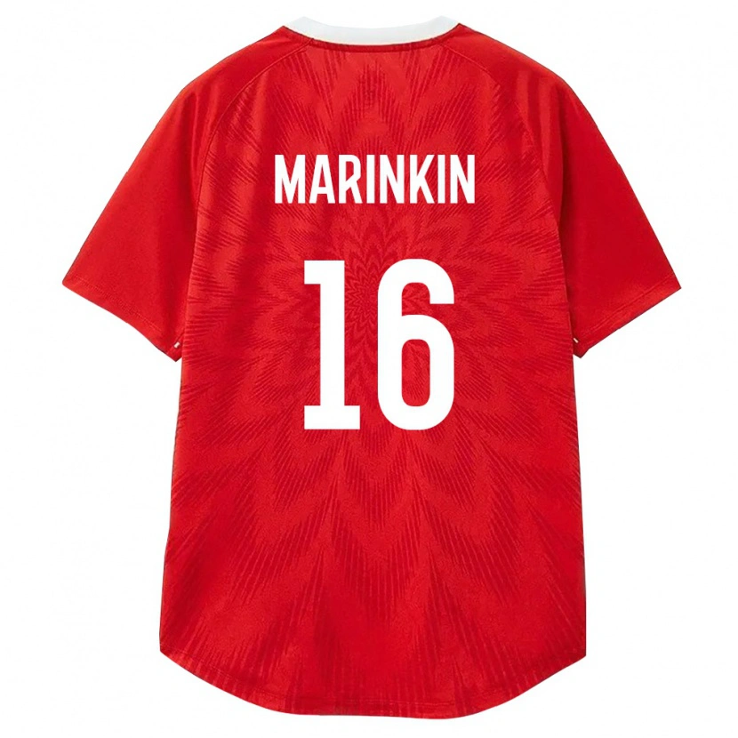 Danxen Niño Camiseta Rusia Timofey Marinkin #16 Rojo Blanco Marrón 1ª Equipación 26-28 La Camisa