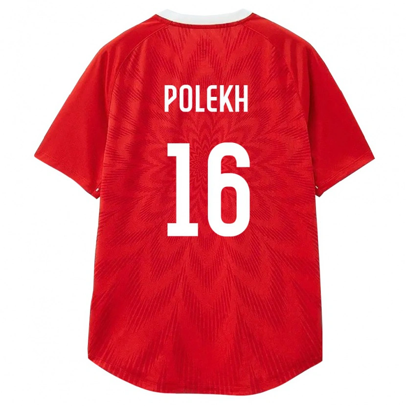 Danxen Niño Camiseta Rusia Pavel Polekh #16 Rojo Blanco Marrón 1ª Equipación 26-28 La Camisa