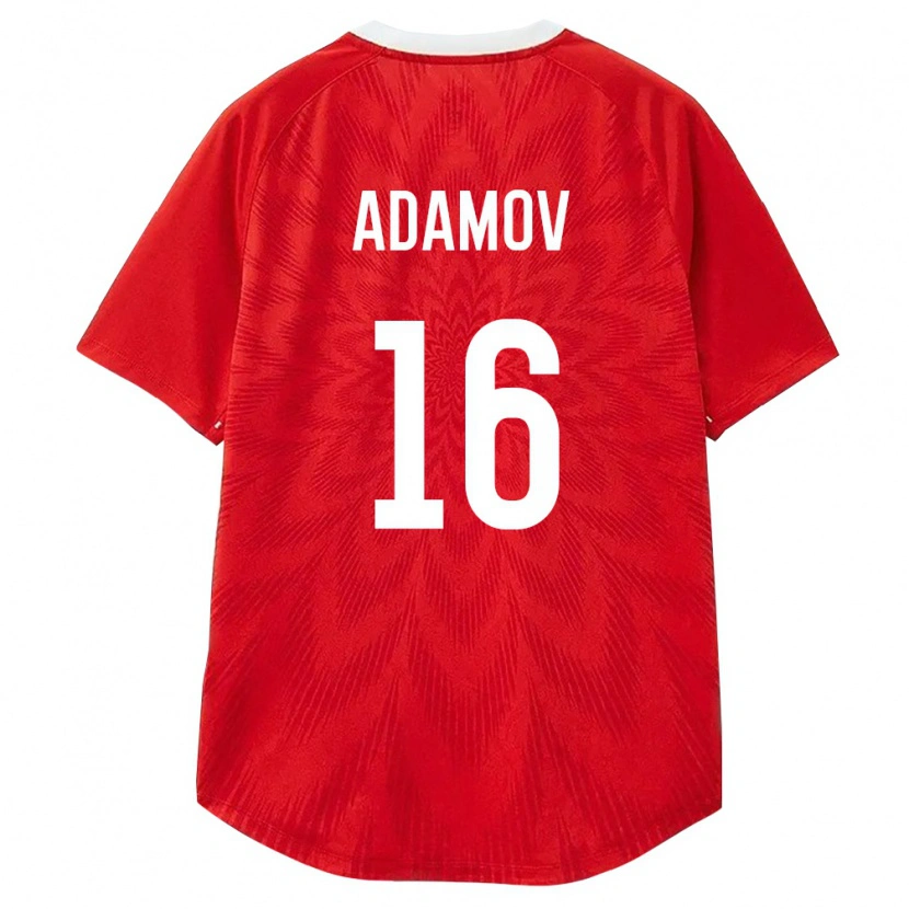 Danxen Niño Camiseta Rusia Denis Adamov #16 Rojo Blanco Marrón 1ª Equipación 26-28 La Camisa