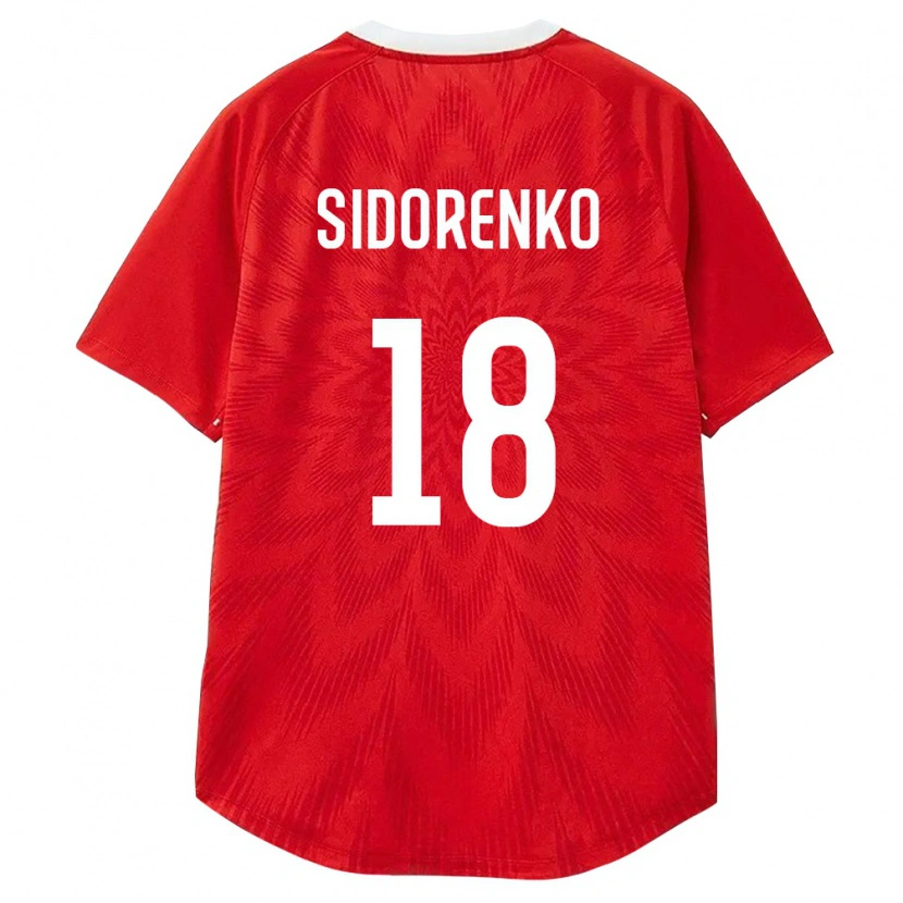 Danxen Niño Camiseta Rusia Artem Sidorenko #18 Rojo Blanco Marrón 1ª Equipación 26-28 La Camisa