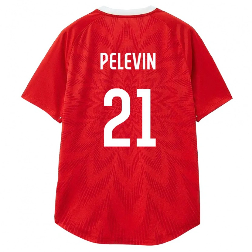 Danxen Niño Camiseta Rusia Pavel Pelevin #21 Rojo Blanco Marrón 1ª Equipación 26-28 La Camisa