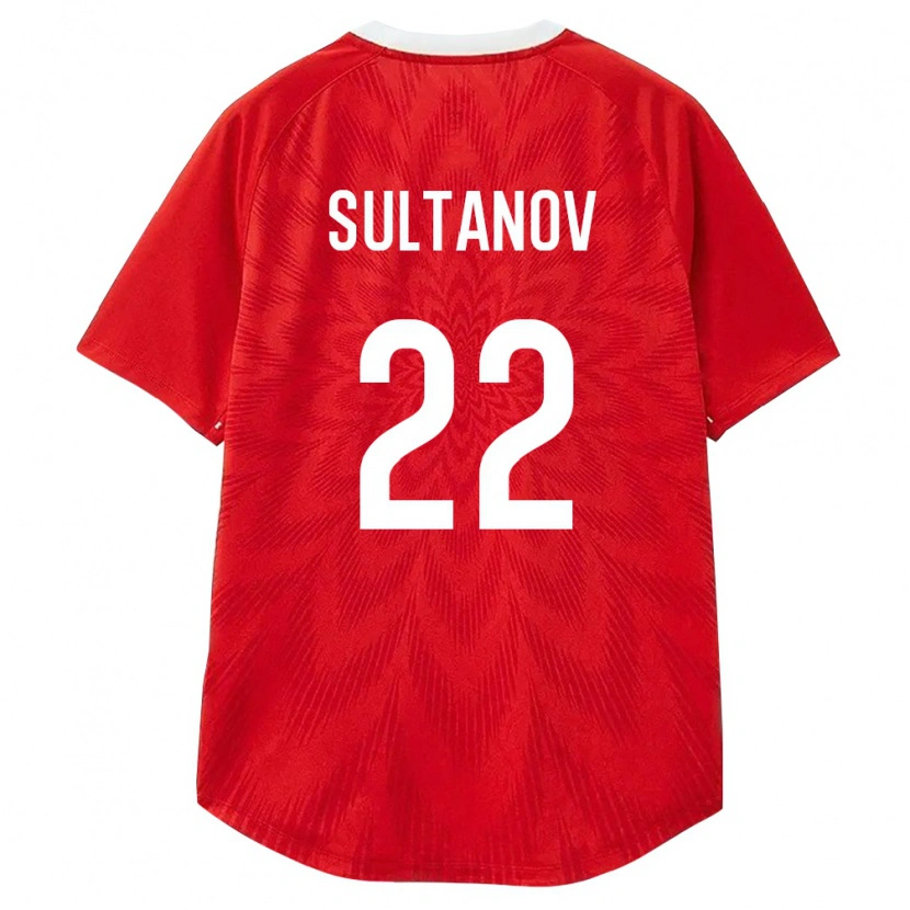 Danxen Niño Camiseta Rusia Daniyal Sultanov #22 Rojo Blanco Marrón 1ª Equipación 26-28 La Camisa