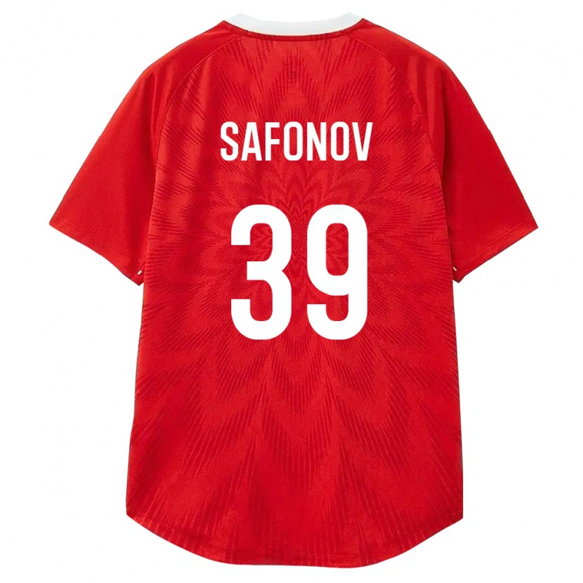 Danxen Niño Camiseta Rusia Matvey Safonov #39 Rojo Blanco Marrón 1ª Equipación 26-28 La Camisa