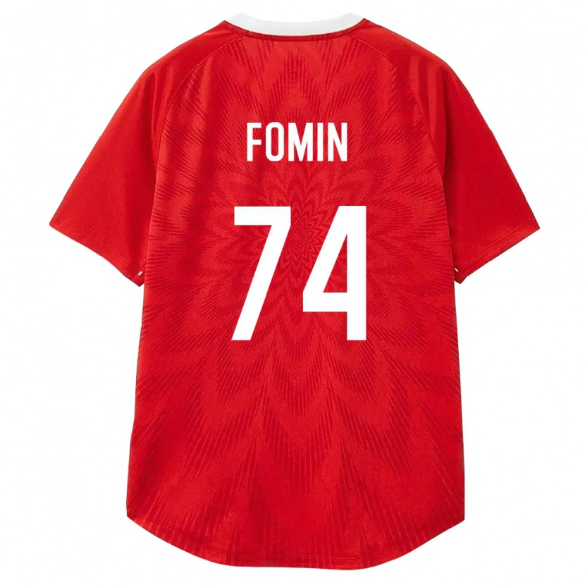 Danxen Niño Camiseta Rusia Daniil Fomin #74 Rojo Blanco Marrón 1ª Equipación 26-28 La Camisa