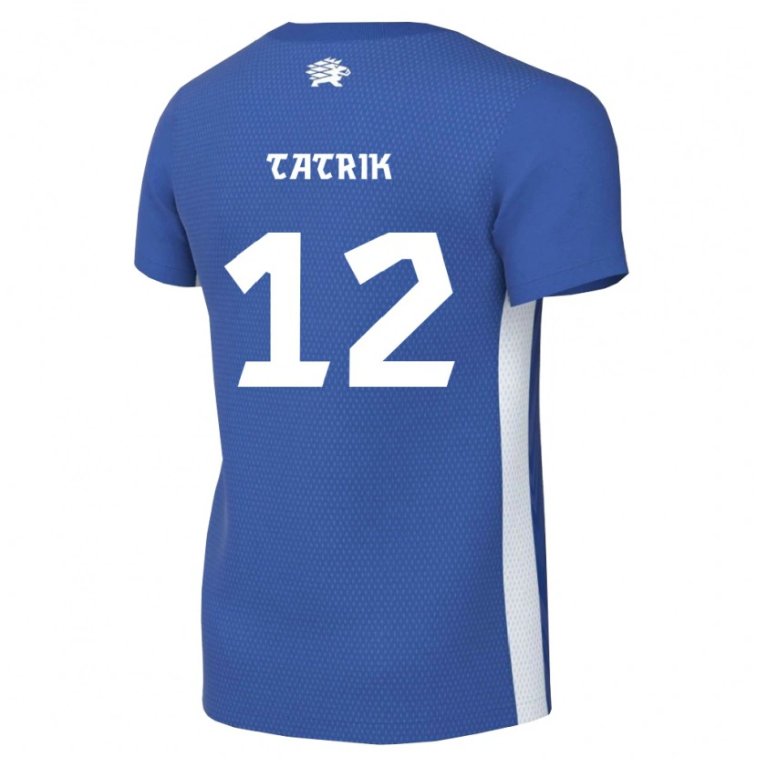 Danxen Niño Camiseta Estonia Andero Tatrik #12 Azul Oscuro Blanco 1ª Equipación 26-28 La Camisa