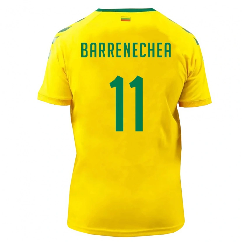 Danxen Niño Camiseta Lituania Felipe Barrenechea #11 Amarillo Verde 1ª Equipación 26-28 La Camisa