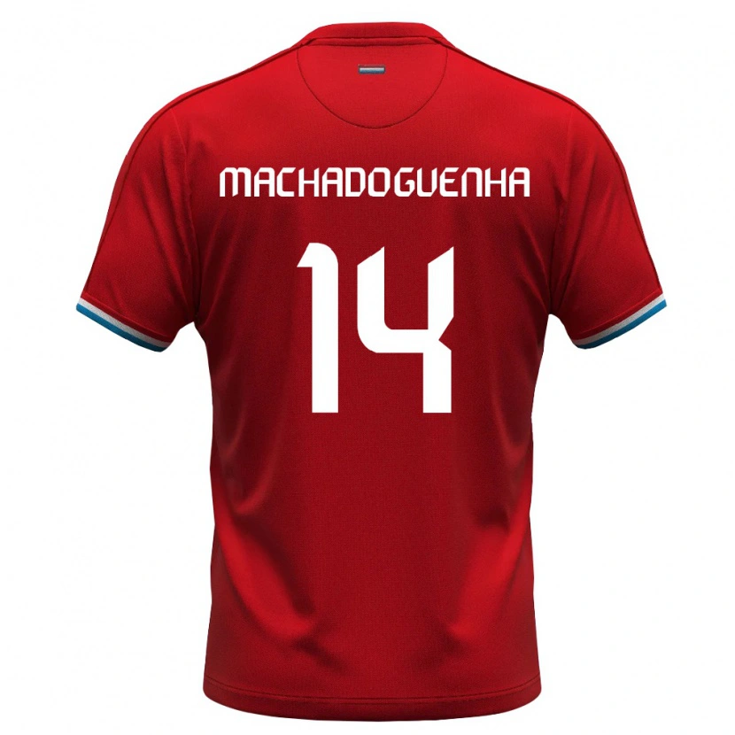 Danxen Niño Camiseta Luxemburgo Antenory Machado Guenha #14 Rojo Blanco Azul 1ª Equipación 26-28 La Camisa