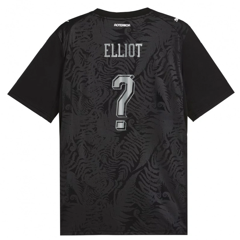 Danxen Niño Camiseta Nueva Zelanda Callan Elliot #0 Blanco Negro Gris 1ª Equipación 26-28 La Camisa
