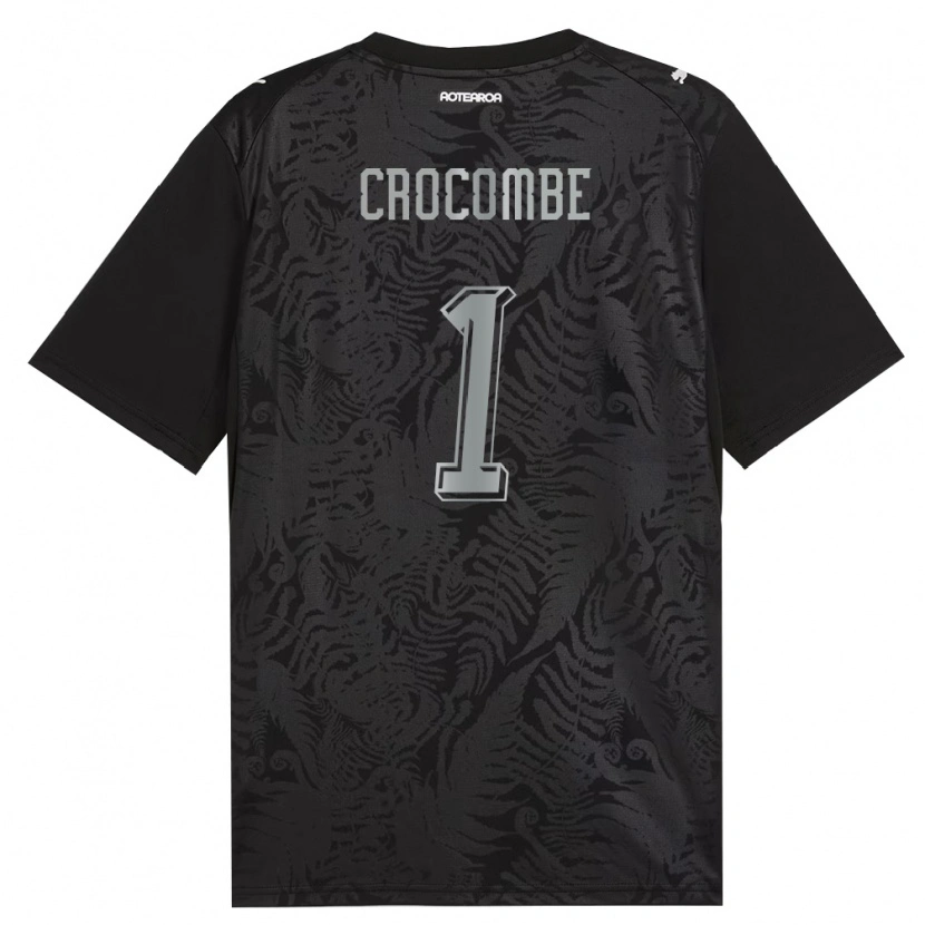 Danxen Niño Camiseta Nueva Zelanda Max Crocombe #1 Blanco Negro Gris 1ª Equipación 26-28 La Camisa