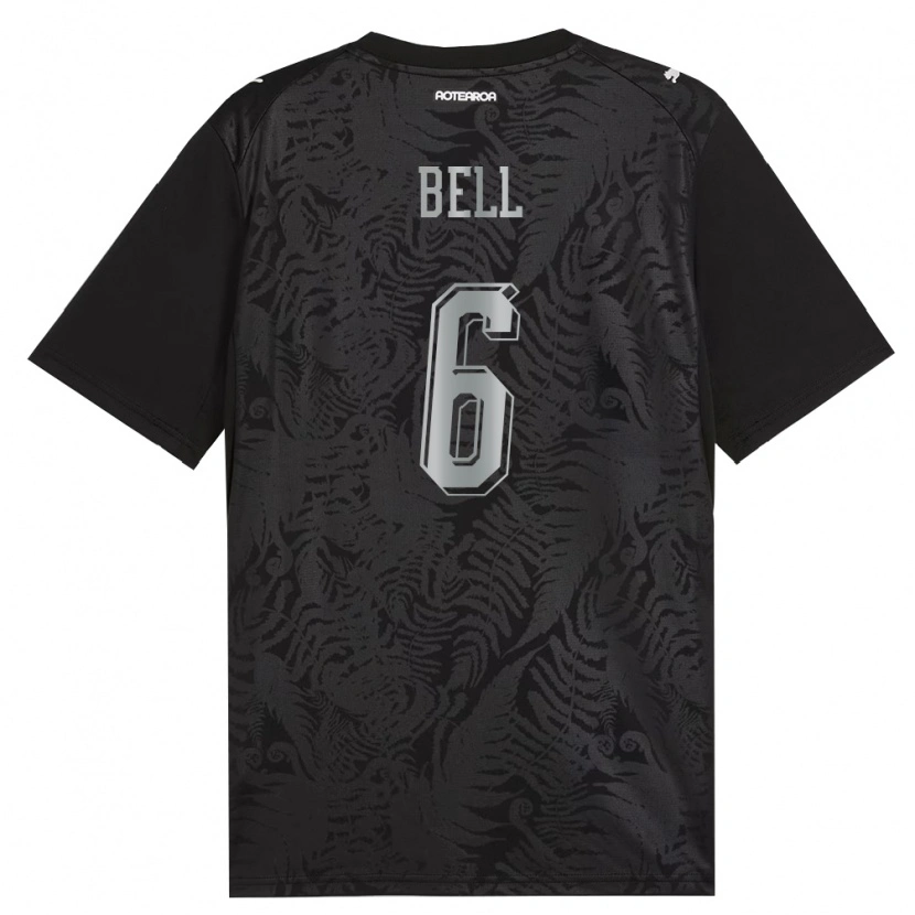 Danxen Niño Camiseta Nueva Zelanda Joe Bell #6 Blanco Negro Gris 1ª Equipación 26-28 La Camisa