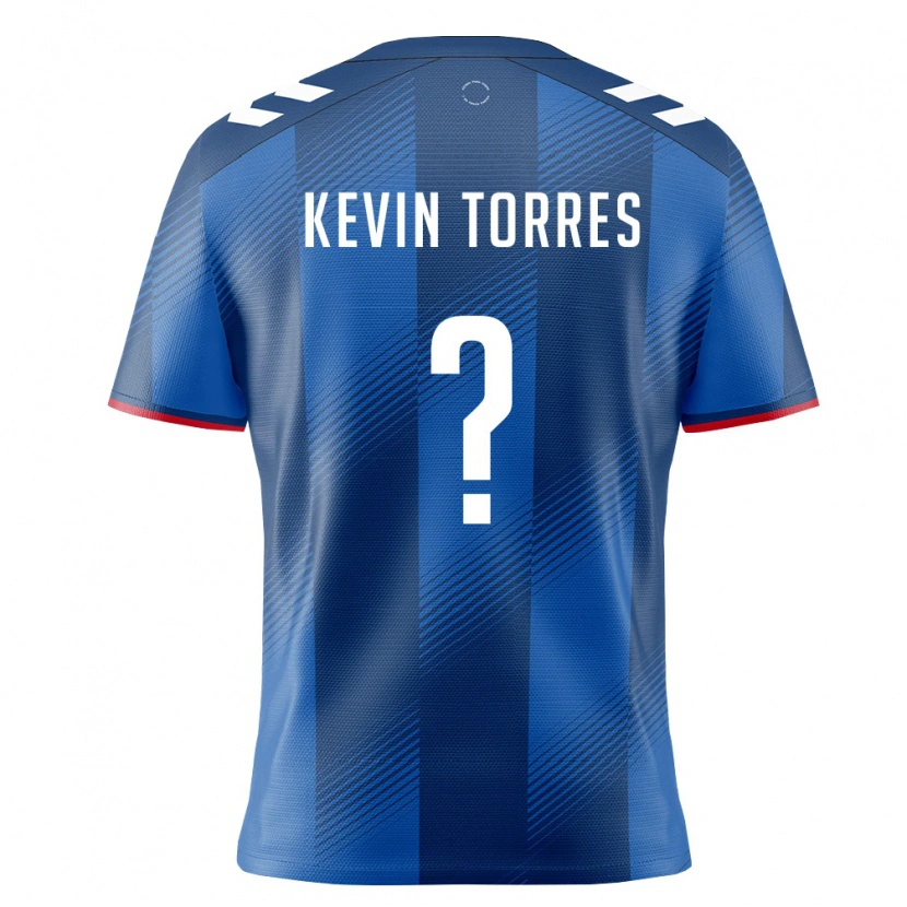 Danxen Niño Camiseta Puerto Rico Kevin Torres #0 Azul Real Rojo Blanco 1ª Equipación 26-28 La Camisa