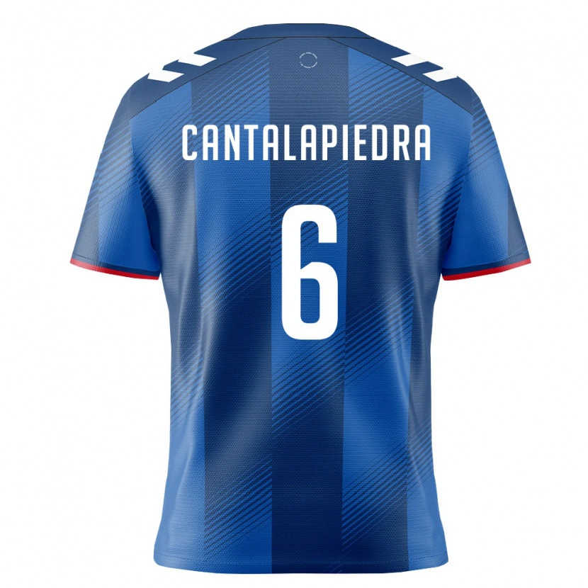 Danxen Niño Camiseta Puerto Rico Marco Cantalapiedra #6 Azul Real Rojo Blanco 1ª Equipación 26-28 La Camisa