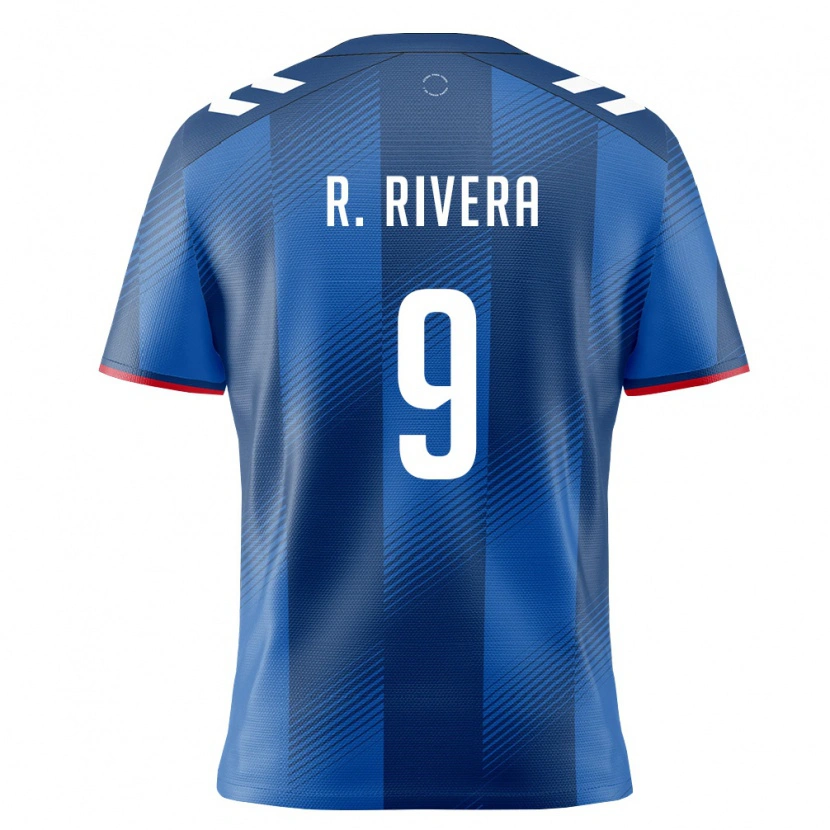 Danxen Niño Camiseta Puerto Rico Ricardo Rivera #9 Azul Real Rojo Blanco 1ª Equipación 26-28 La Camisa