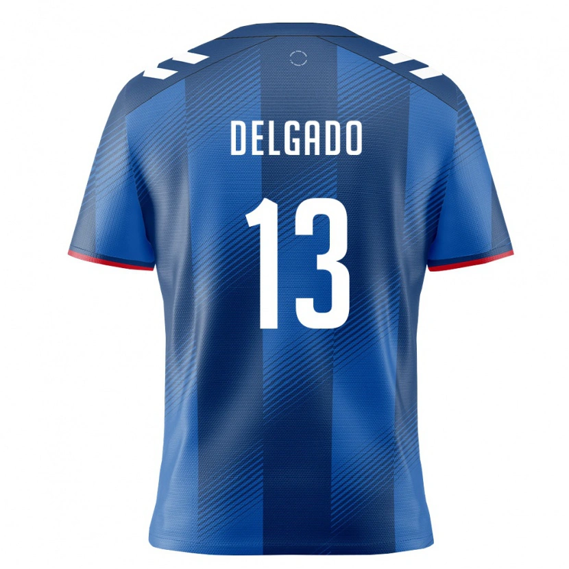 Danxen Niño Camiseta Puerto Rico Antonio Delgado #13 Azul Real Rojo Blanco 1ª Equipación 26-28 La Camisa