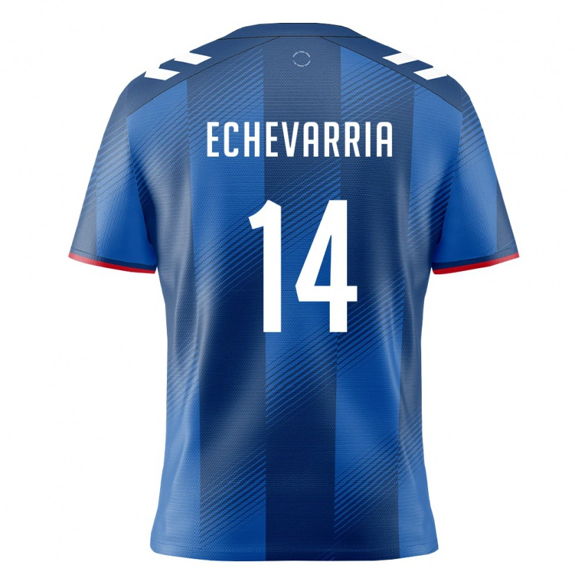 Danxen Niño Camiseta Puerto Rico Diego Echevarria #14 Azul Real Rojo Blanco 1ª Equipación 26-28 La Camisa
