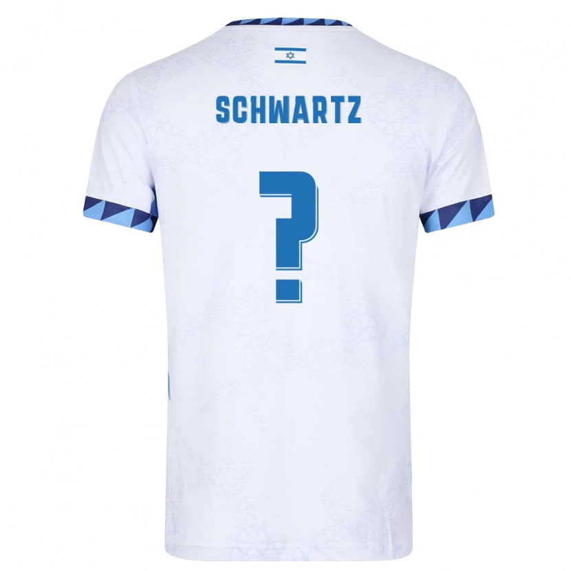 Danxen Niño Camiseta Israel Noam Schwartz #0 Blanco Azul Claro 1ª Equipación 26-28 La Camisa