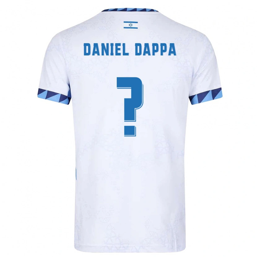 Danxen Niño Camiseta Israel Daniel Dappa #0 Blanco Azul Claro 1ª Equipación 26-28 La Camisa